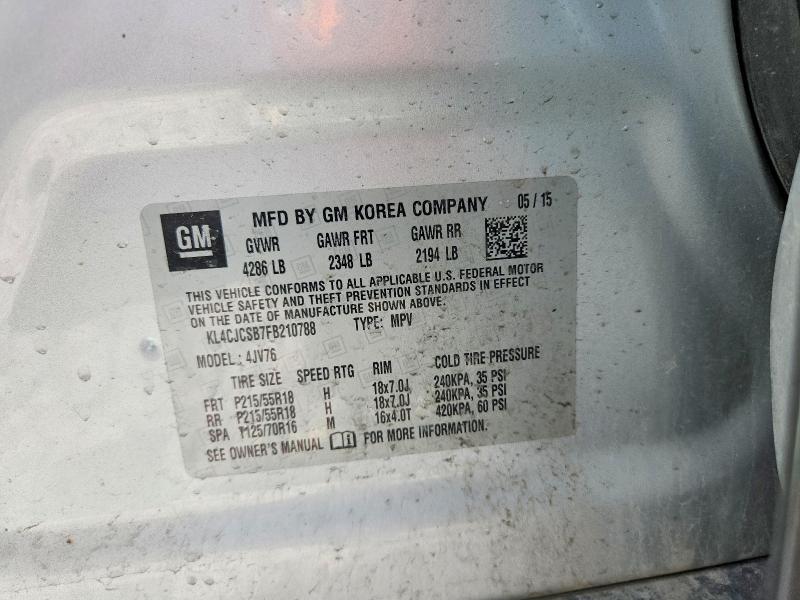 Продажа на аукционе авто 2015 Buick Encore, vin: KL4CJCSB7FB210788, номер лота: 62298456