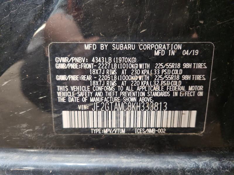 Продажа на аукционе авто 2019 Subaru Crosstrek, vin: JF2GTAMC8KH333813, номер лота: 62383506