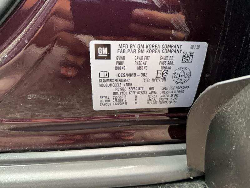 61982066 :رقم المزاد ، KL4MMBS22MB046577 vin ، 2021 Buick Encore Gx مزاد بيع
