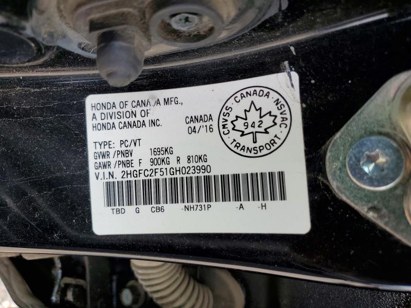 Aukcja sprzedaży 2016 Honda Civic, vin: 2HGFC2F51GH023990, numer aukcji: 61234276