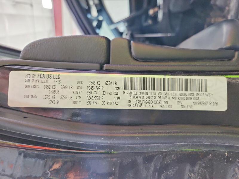 61988326 :رقم المزاد ، 1C4RJFAG4GC413535 vin ، 2016 Jeep Grand Cherokee مزاد بيع