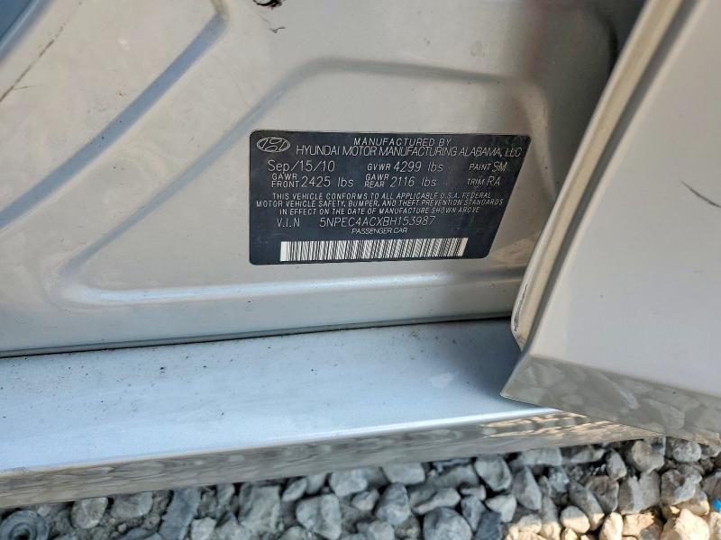 61315376 :رقم المزاد ، 5NPEC4ACXBH153987 vin ، 2011 Hyundai Sonata Se مزاد بيع