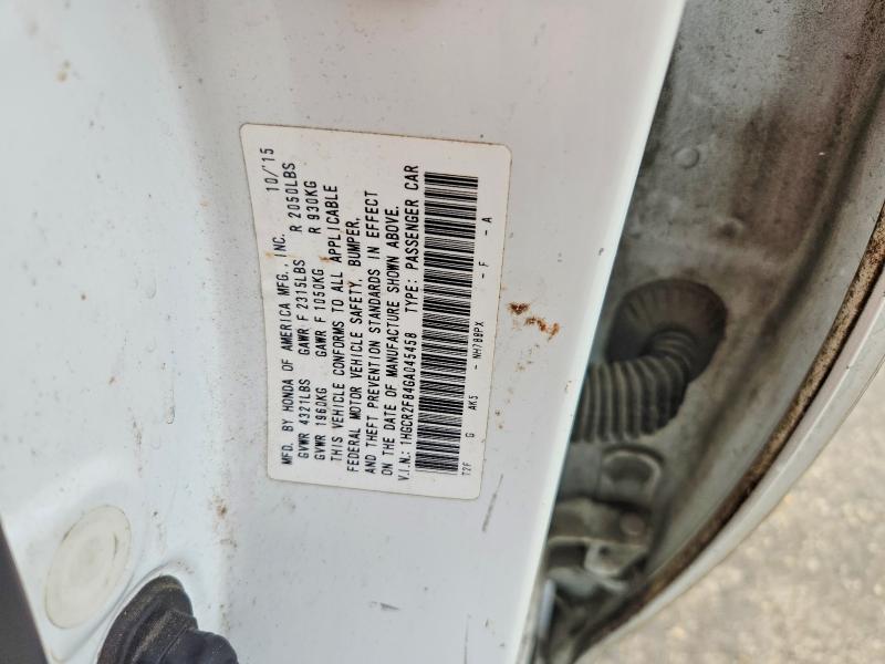 61560496 :رقم المزاد ، 1HGCR2F84GA045458 vin ، 2016 Honda Accord مزاد بيع
