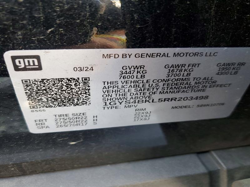 Продажа на аукционе авто 2024 Cadillac Escalade, vin: 1GYS4BKL5RR203498, номер лота: 61529416