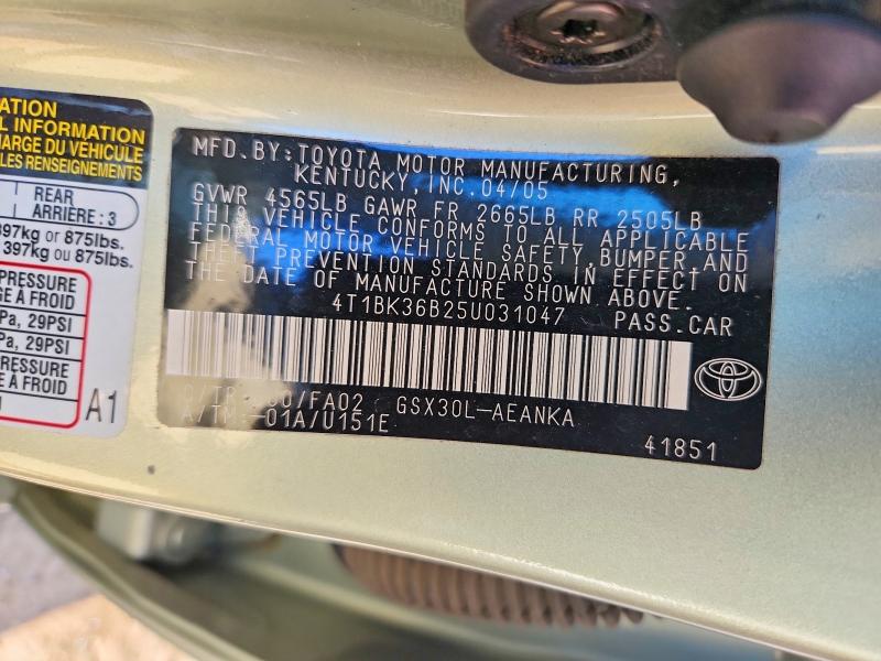 Продаж на аукціоні авто 2005 Toyota Avalon, vin: 4T1BK36B25U031047, номер лоту: 60425926
