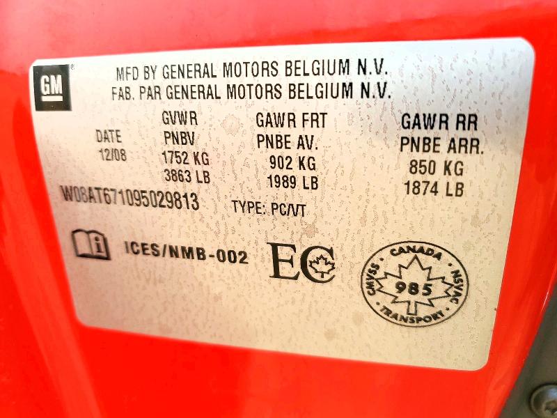 Auction sale of the 2009 Saturn Astra, vin: W08AT671095029813, lot number: 62315066