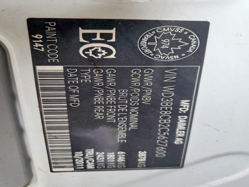 Продажа на аукционе авто 2012 Mercedes-benz Sprinter, vin: WD3BE8CB2C5627600, номер лота: 62290316