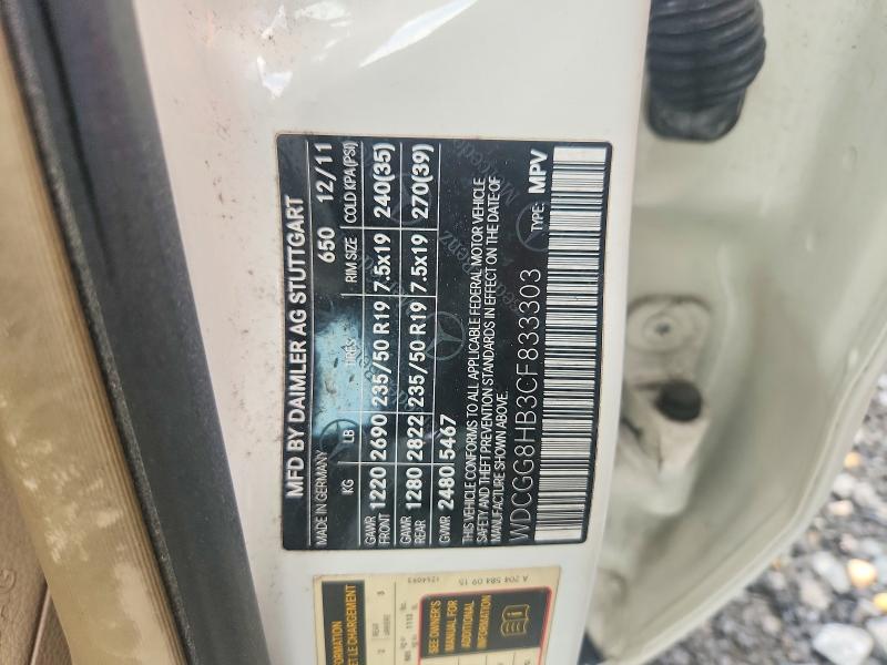 Продаж на аукціоні авто 2012 Mercedes-benz Glk, vin: WDCGG8HB3CF833303, номер лоту: 62154596