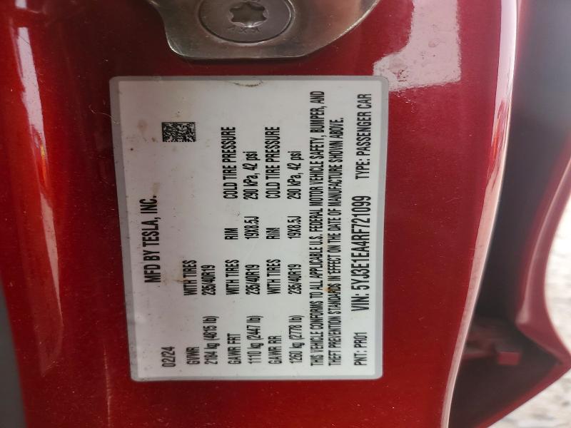 Aukcja sprzedaży 2024 Tesla Model 3, vin: 5YJ3E1EA4RF721099, numer aukcji: 61299536