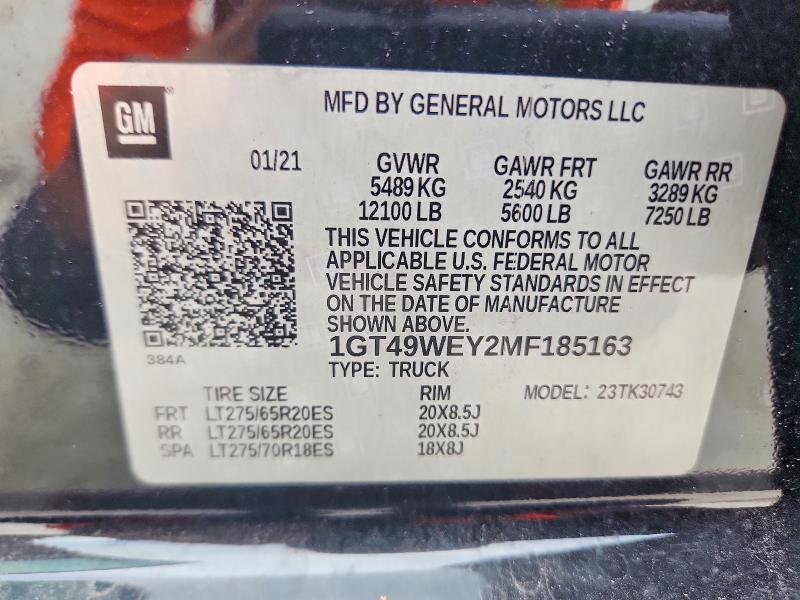 Продажа на аукционе авто 2021 Gmc Sierra, vin: 1GT49WEY2MF185163, номер лота: 61698146