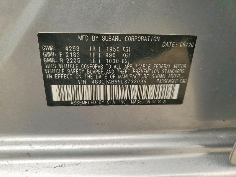 Продажа на аукционе авто 2020 Subaru Impreza, vin: 4S3GTAB69L3733096, номер лота: 61245016