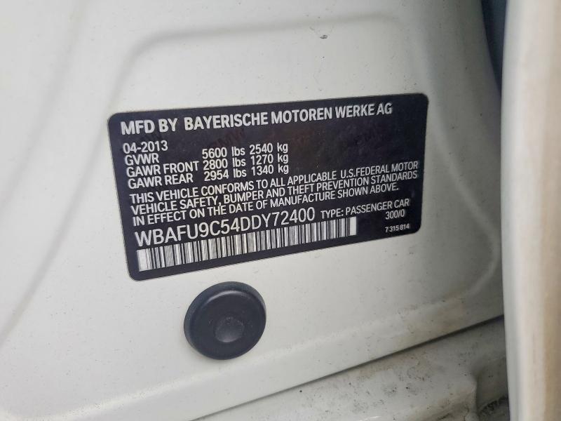 Продаж на аукціоні авто 2013 Bmw 550, vin: WBAFU9C54DDY72400, номер лоту: 61691806