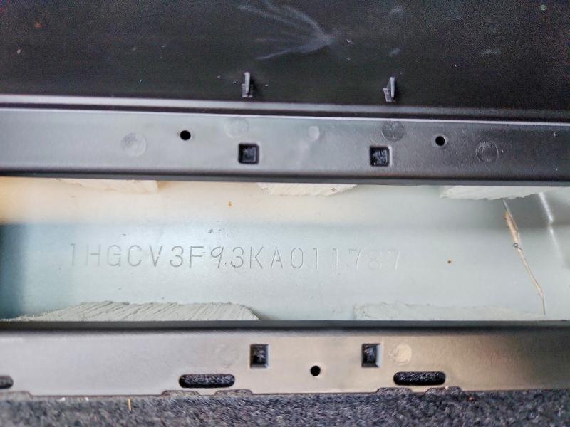 2019 Honda Accord მანქანა იყიდება აუქციონზე, vin: 1HGCV3F93KA011787, აუქციონის ნომერი: 59943346