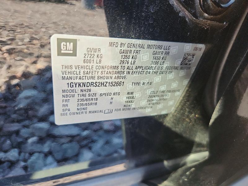 Aukcja sprzedaży 2017 Cadillac Xt5, vin: 1GYKNDRS2HZ152661, numer aukcji: 62990586