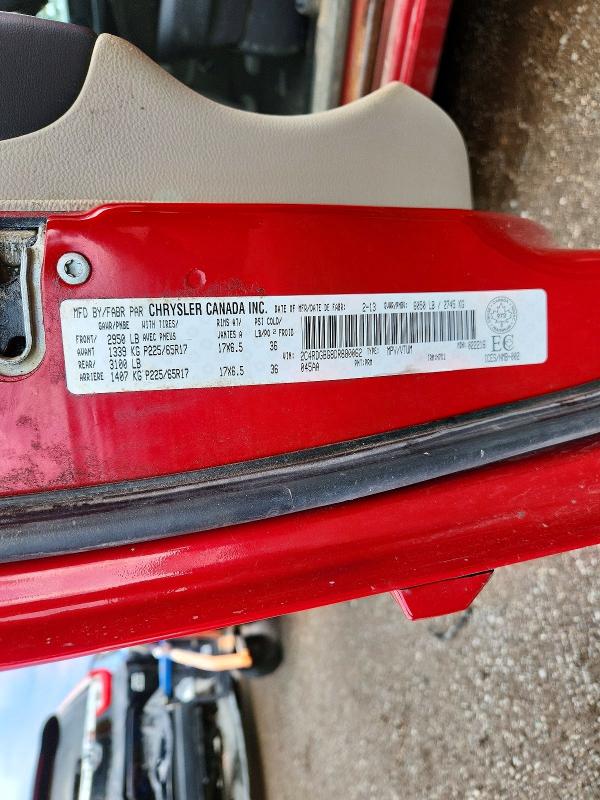 2013 Dodge Grand Caravan მანქანა იყიდება აუქციონზე, vin: 2C4RDGBG8DR680062, აუქციონის ნომერი: 59367906