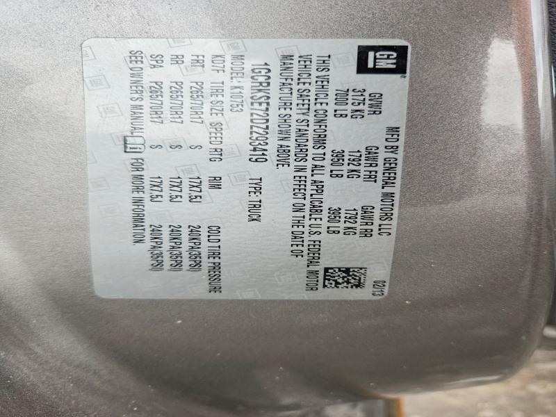Продаж на аукціоні авто 2013 Chevrolet Silverado, vin: 1GCRKSE72DZ293419, номер лоту: 62607976