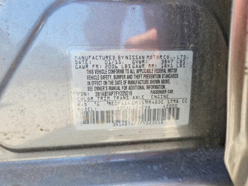 Aukcja sprzedaży 2015 Nissan Sentra, vin: 3N1AB7AP7FY225018, numer aukcji: 60660076