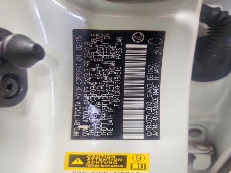 62581656 :رقم المزاد ، JTHBK1GGXF2184516 vin ، 2015 Lexus Es مزاد بيع