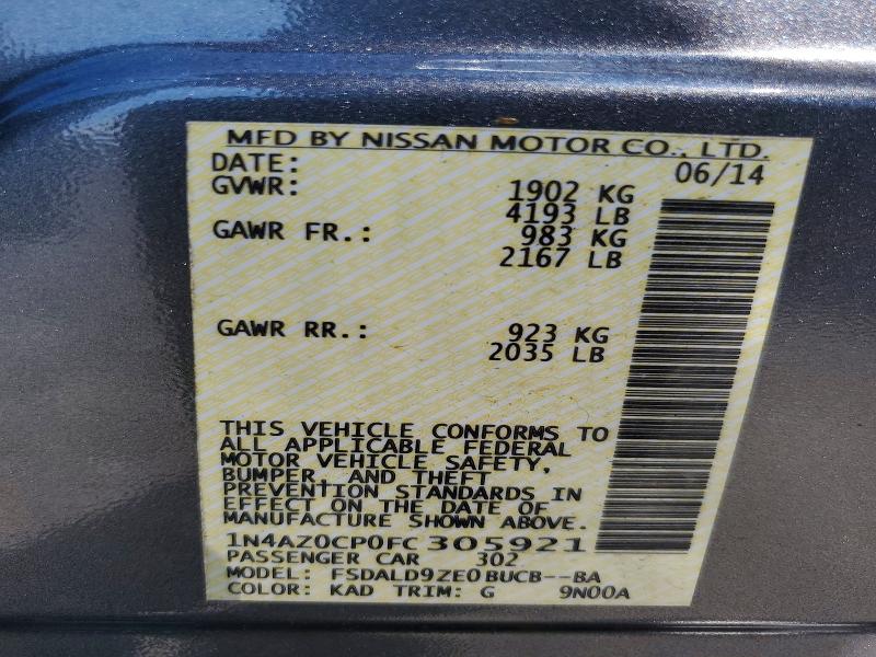 Aukcja sprzedaży 2015 Nissan Leaf, vin: 1N4AZ0CP0FC305921, numer aukcji: 61064456