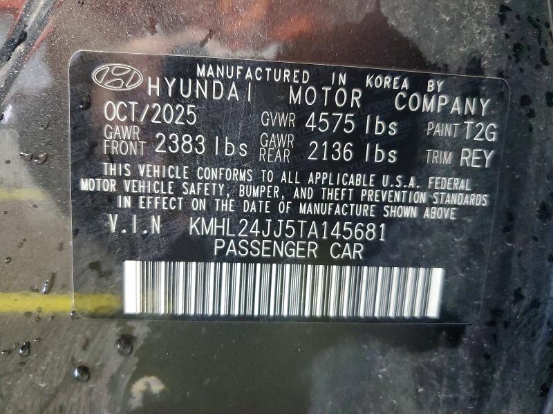 Продаж на аукціоні авто 2026 Hyundai Sonata Hybrid, vin: KMHL24JJ5TA145681, номер лоту: 61355196