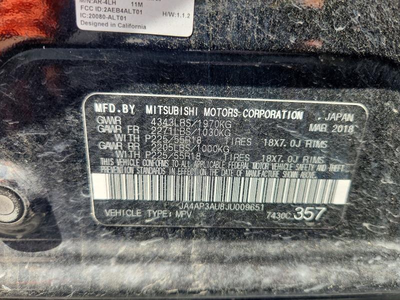 Продаж на аукціоні авто 2018 Mitsubishi Outlander Sport, vin: JA4AP3AU8JU009651, номер лоту: 60176226