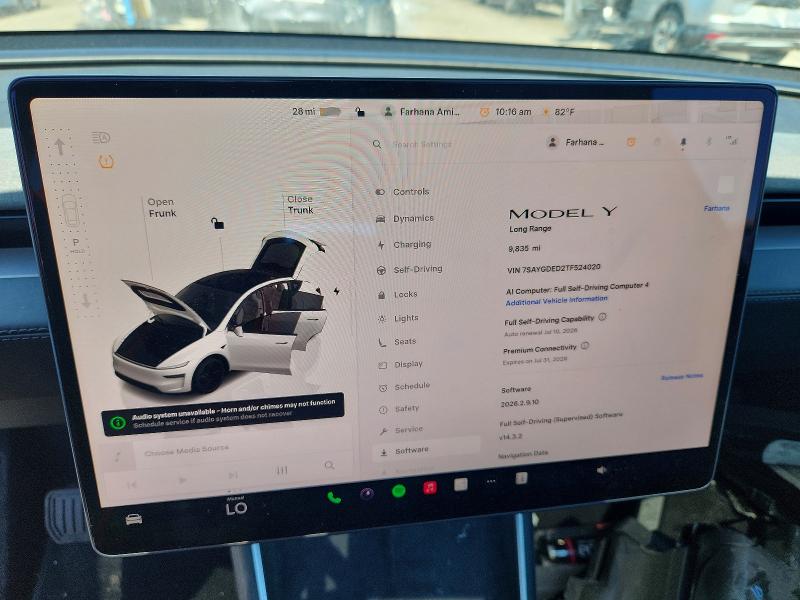 Aukcja sprzedaży 2026 Tesla Model Y, vin: 7SAYGDED2TF524020, numer aukcji: 59679256