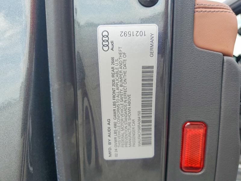 62437956 :رقم المزاد ، WAUFACF58RA084150 vin ، 2024 Audi A5 مزاد بيع