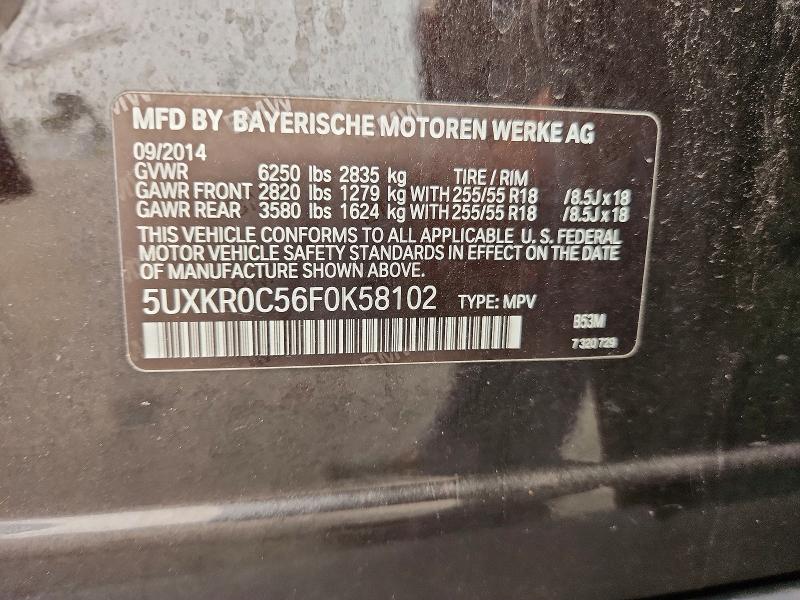 Продаж на аукціоні авто 2015 Bmw X5, vin: 5UXKR0C56F0K58102, номер лоту: 61473836