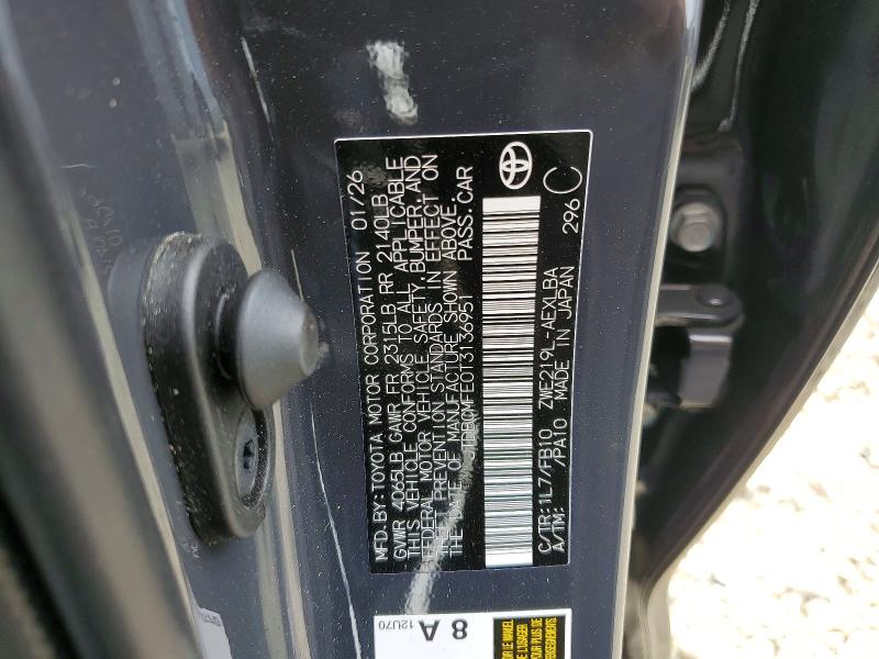 Продаж на аукціоні авто 2026 Toyota Corolla Hybrid, vin: JTDBCMFE0T3136951, номер лоту: 61186876