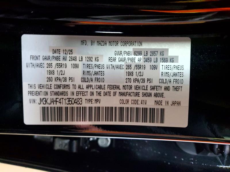 61777396 :رقم المزاد ، JM3KJAHF4T1350483 vin ، 2026 Mazda Cx-70 مزاد بيع