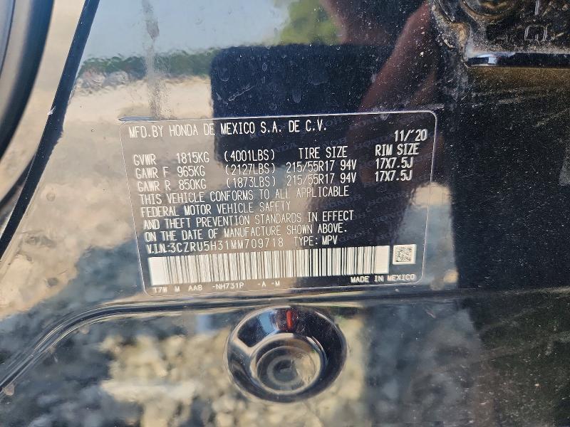 Aukcja sprzedaży 2021 Honda Hr-v, vin: 3CZRU5H31MM709718, numer aukcji: 62515696
