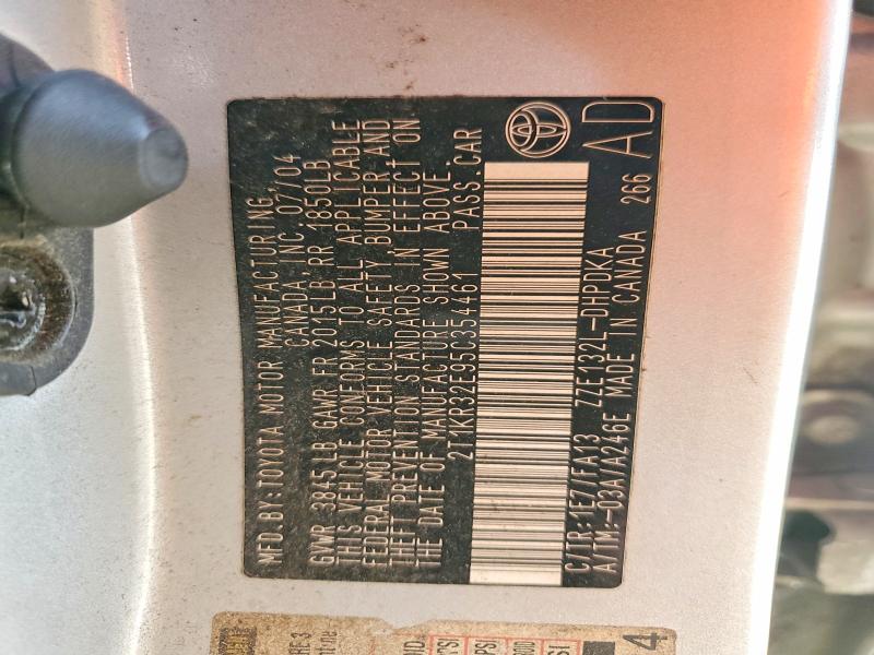 Aukcja sprzedaży 2005 Toyota Matrix, vin: 2T1KR32E95C354461, numer aukcji: 62330166
