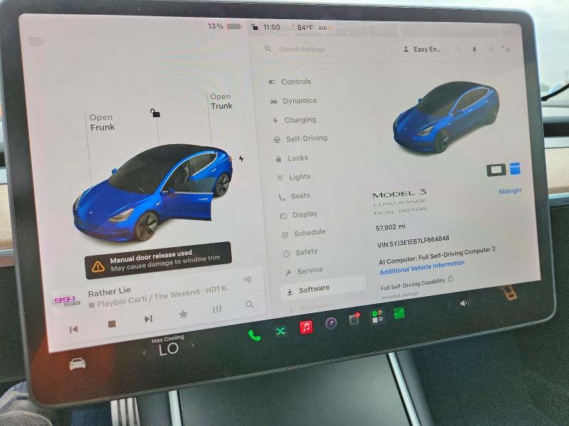 Продаж на аукціоні авто 2020 Tesla Model 3, vin: 5YJ3E1EB7LF664848, номер лоту: 60884906