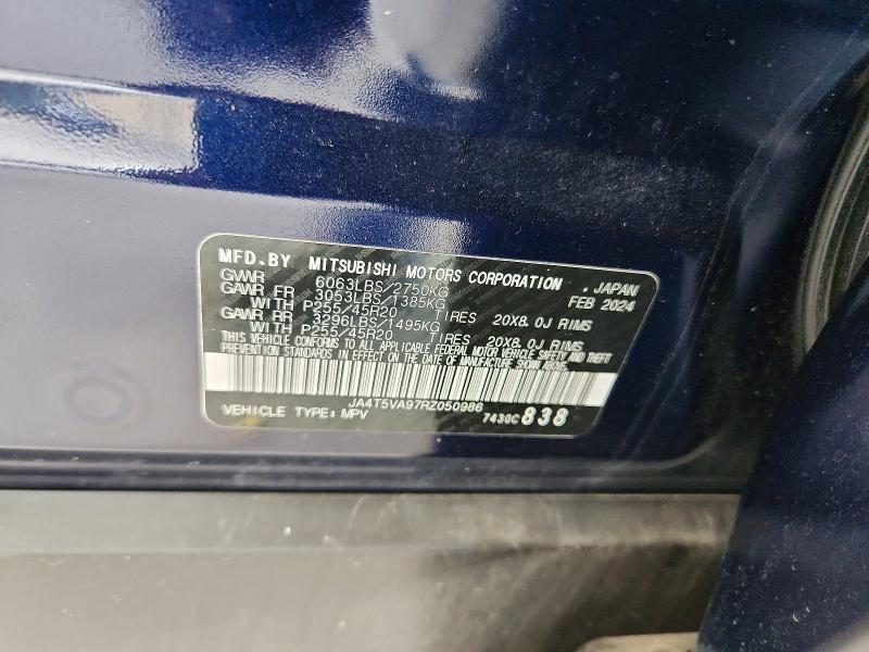 62470576 :رقم المزاد ، JA4T5VA97RZ050986 vin ، 2024 Mitsubishi Outlander مزاد بيع