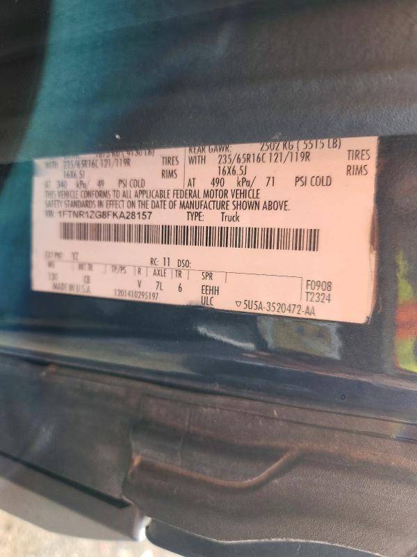 Aukcja sprzedaży 2015 Ford Transit, vin: 1FTNR1ZG8FKA28157, numer aukcji: 61305206