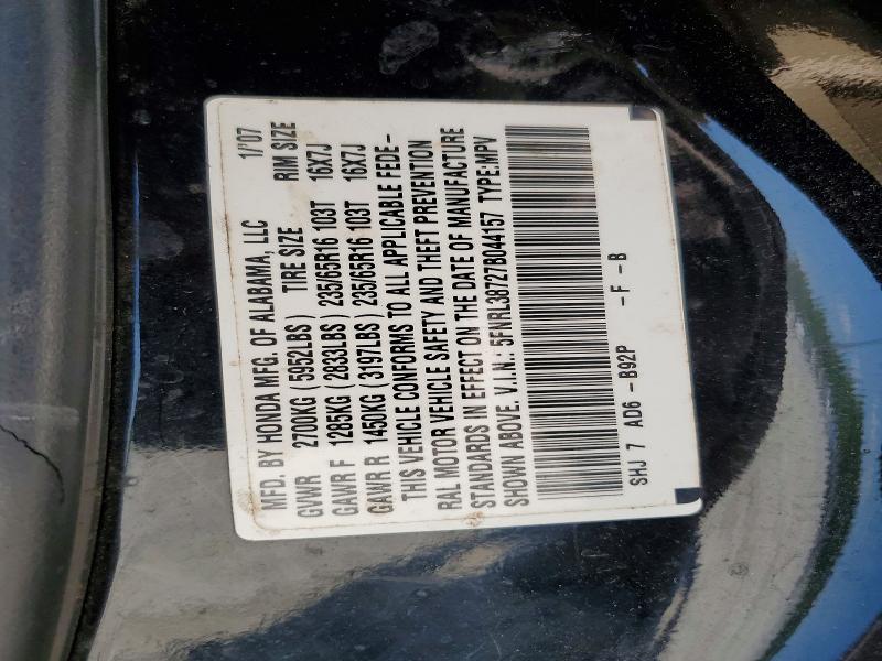 Продаж на аукціоні авто 2007 Honda Odyssey, vin: 5FNRL38727B044157, номер лоту: 62803796