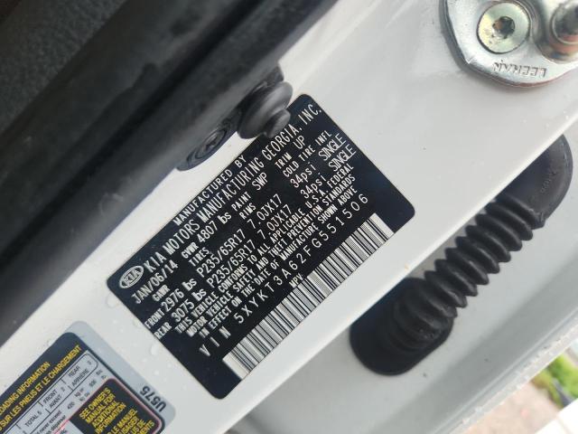 61192596 :رقم المزاد ، 5XYKT3A62FG551506 vin ، 2015 Kia Sorento مزاد بيع