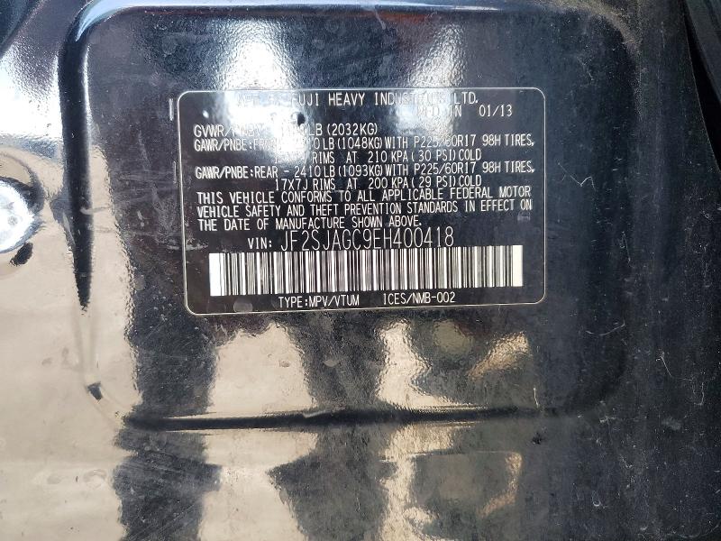 Aukcja sprzedaży 2014 Subaru Forester, vin: JF2SJAGC9EH400418, numer aukcji: 60000416