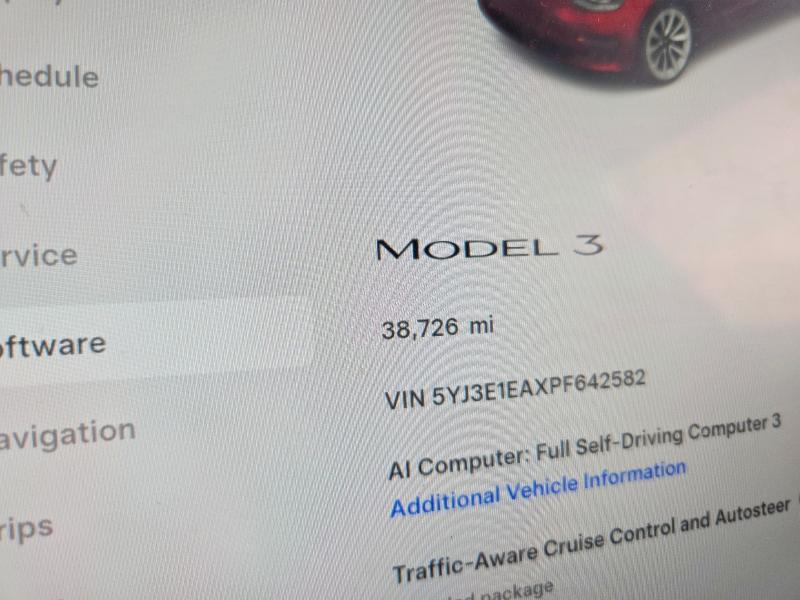 Продажа на аукционе авто 2023 Tesla Model 3, vin: 5YJ3E1EAXPF642582, номер лота: 60865636
