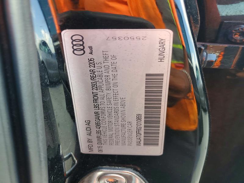 61842626 :رقم المزاد ، WAUA7GFF6G1010859 vin ، 2016 Audi A3 مزاد بيع