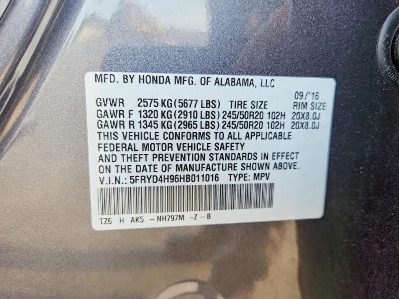 Aukcja sprzedaży 2017 Acura Mdx, vin: 5FRYD4H96HB011016, numer aukcji: 61519266