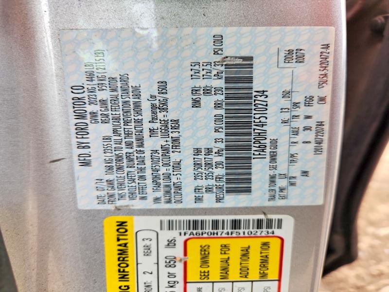 Aukcja sprzedaży 2015 Ford Fusion, vin: 1FA6P0H74F5102734, numer aukcji: 61441056