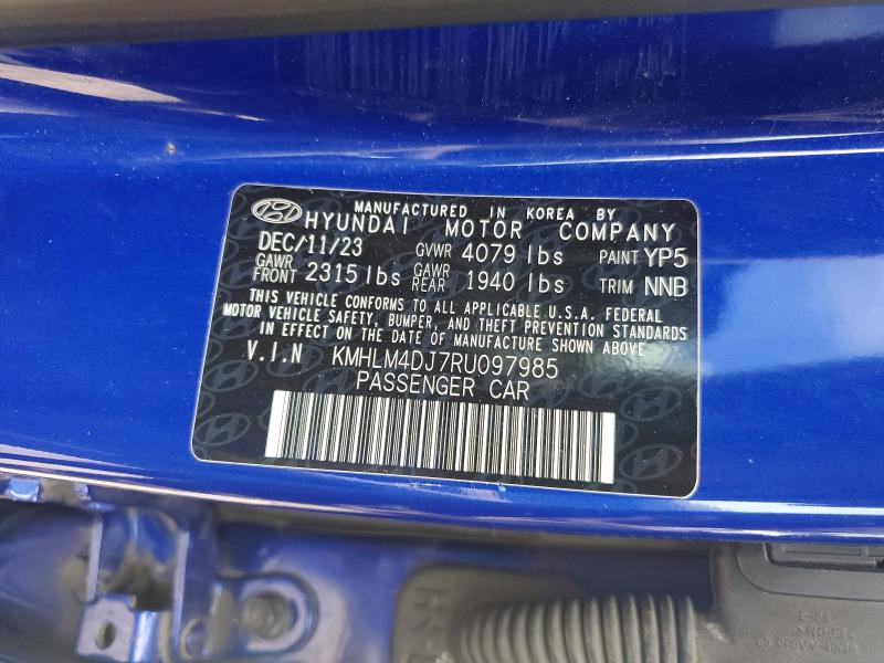 Продаж на аукціоні авто 2024 Hyundai Elantra, vin: KMHLM4DJ7RU097985, номер лоту: 60854226