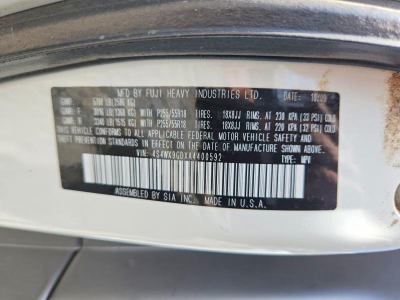 Продаж на аукціоні авто 2010 Subaru Tribeca, vin: 4S4WX9GDXA4400592, номер лоту: 63009026