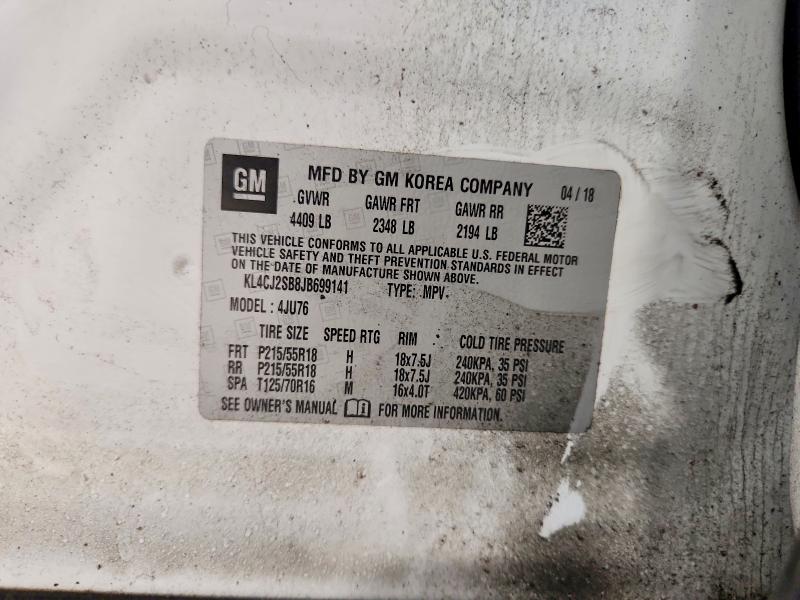 Aukcja sprzedaży 2018 Buick Encore, vin: KL4CJ2SB8JB699141, numer aukcji: 60591056