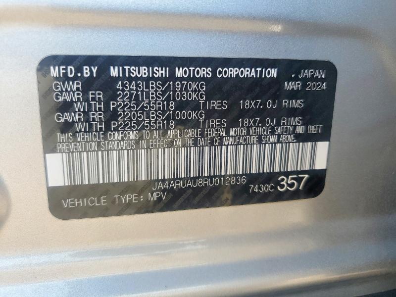 Продажа на аукционе авто 2024 Mitsubishi Outlander Sport, vin: JA4ARUAU8RU012836, номер лота: 60552286