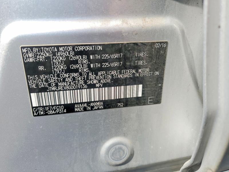 Aukcja sprzedaży 2016 Toyota Rav4 Hv, vin: JTMRJREV8GD019136, numer aukcji: 62655086