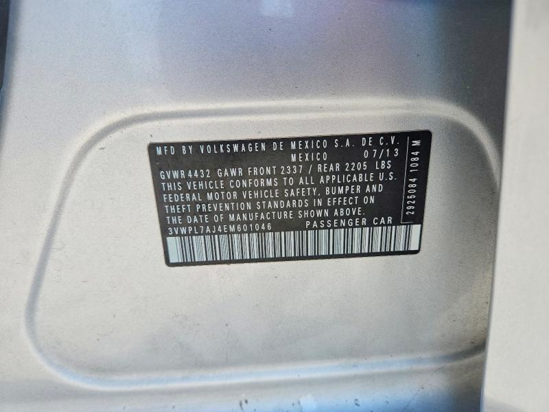 Продажа на аукционе авто 2014 Volkswagen Jetta, vin: 3VWPL7AJ4EM601046, номер лота: 61999966