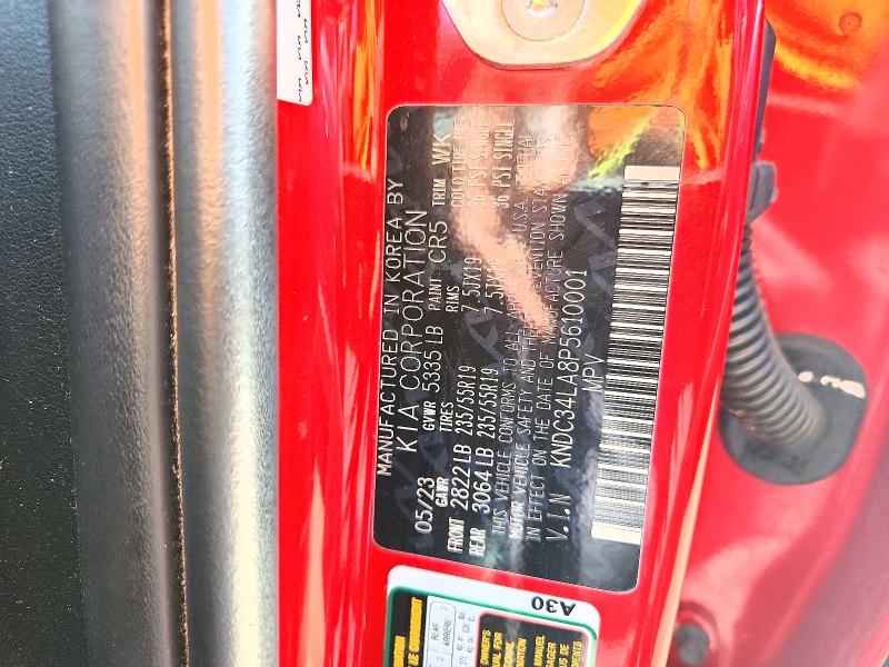 59896516 :رقم المزاد ، KNDC34LA8P5610001 vin ، 2023 Kia Ev6 مزاد بيع