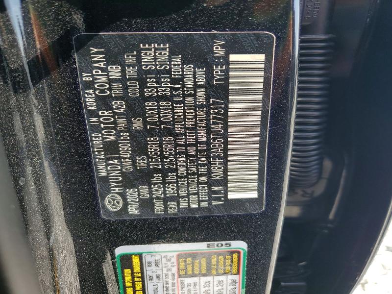 Aukcja sprzedaży 2026 Hyundai Kona, vin: KM8HF3AB6TU477317, numer aukcji: 62106756